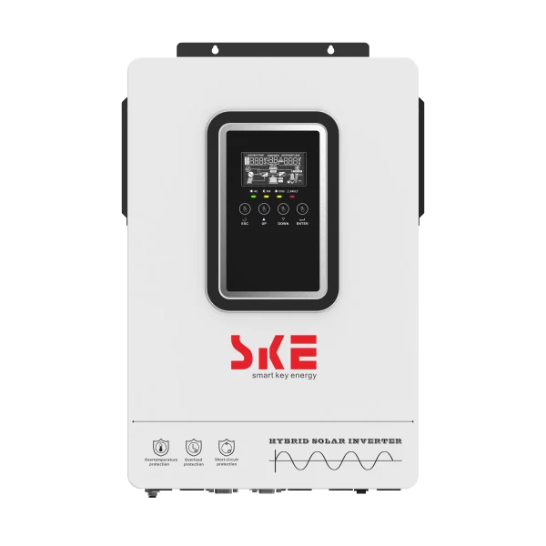 SKE 4200W Pure Sine Wave Hybrid Solar System Double MPPT 500V PV Voltage Single Phase 24V Solar Inverter 4.2KW for Home