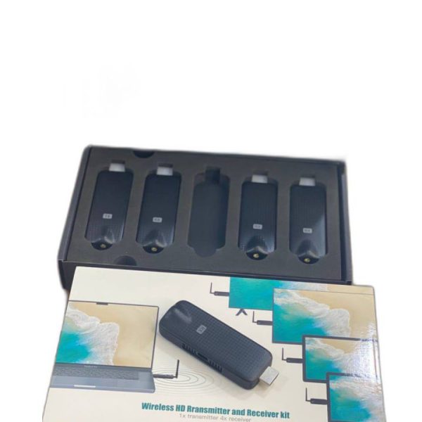 Wireless HDMI PRO- Transmitter and Two Receiver, Portable Multi-TVs Extender Kit, Plug and Play, Heat-Control, 5.8G/2.4G @60Hz 165FT/50M, Wirelessly Stream Video from Laptop to Multiple HDTVs/Monitors