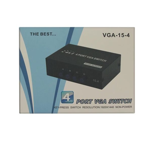 in 1 VGA Adapter, 4 in 1 Converter, 1080P 60Hz, 4VGA, VGA Signal Input, 4 Ports, HD Adapter for Computer, Laptop, Desktop Monitor