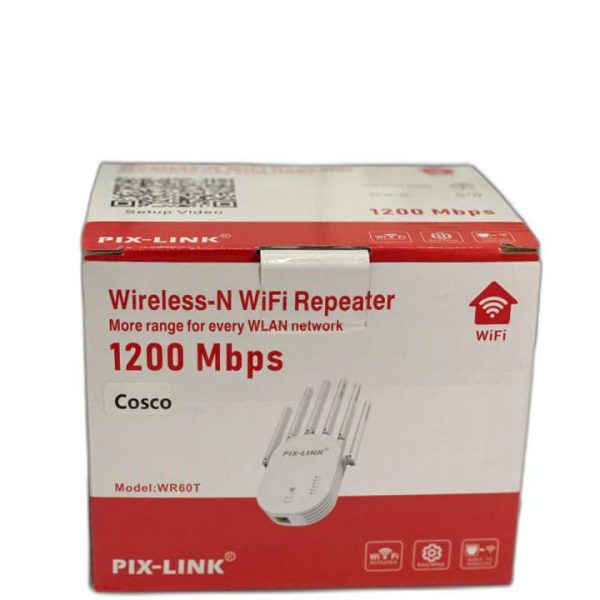 PIX-LINK  Wireless-N WiFi Repeater  More range for every WLAN network  1200 Mbps  Cosco