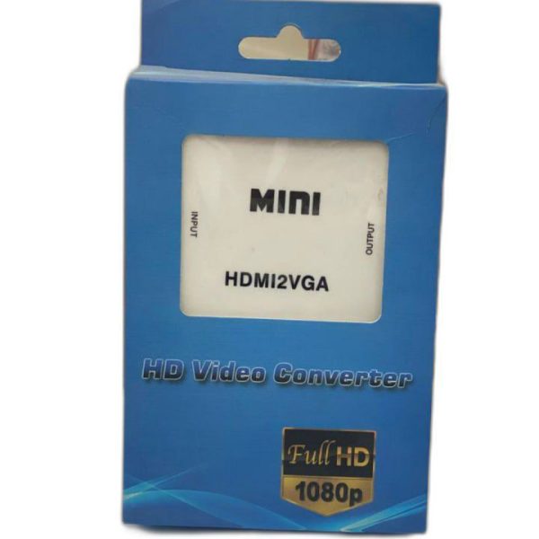 HDMI to VGA Converter with Audio HDMI to VGA Cable HDMI2VGA 1080P Video Converter (Color : Hdmi2VGA Boxed White)