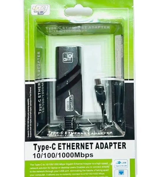 Type c to Ethernet Adapter 10/100/1000 Mbps