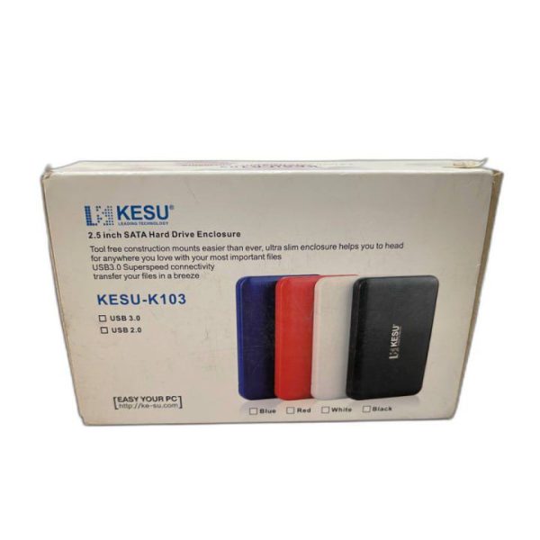 Product details of KESU-K103 SATA USB 3.0 HARD DRIVE ENCLOSURE  Tool Free Construction Mounts Easier Than Ever Ultra Slim Enclosure Helps Yout To Head Anywhere You Love With Your Most Important FilesUSB 3.0 Superspeed Connectivity Transfer Your Files In A Breeze KESU-K103 2.5″ SATA Hard Drive Enclosure  Specifications of KESU-K103 SATA USB 3.0 HARD DRIVE ENCLOSURE  Brand No Brand Model KESU-K103